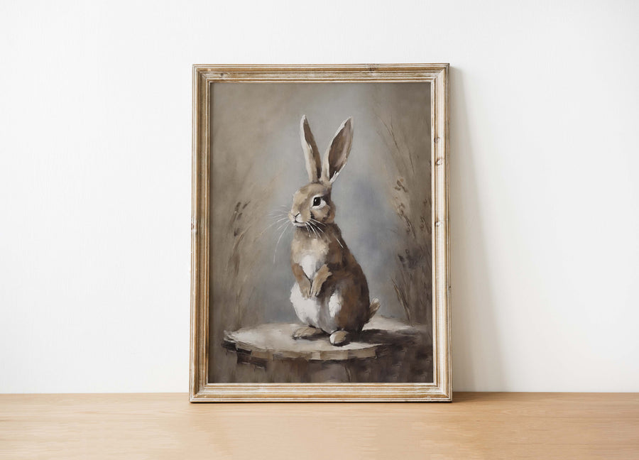 Rabbit Vintage Art Print | Easter: 8x10in