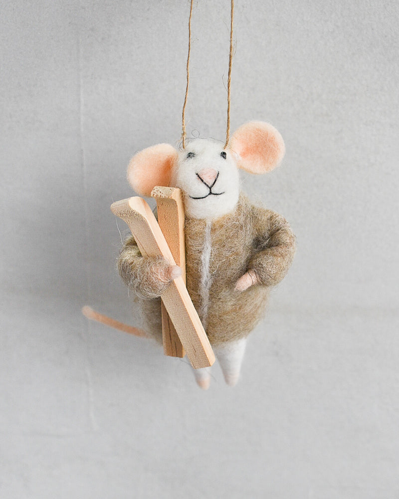 Winter Tree Mouse Ornament