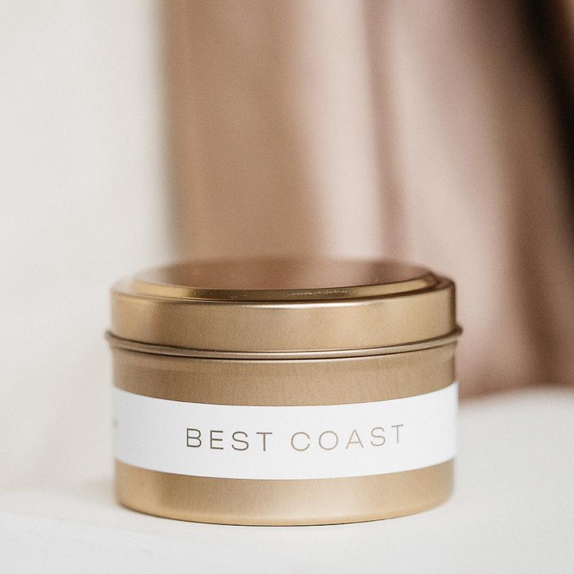 Canvas Candle Gold Travel Tin